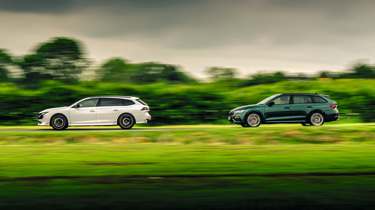 Peugeot 508 PSE and Skoda Octavia vRS estate